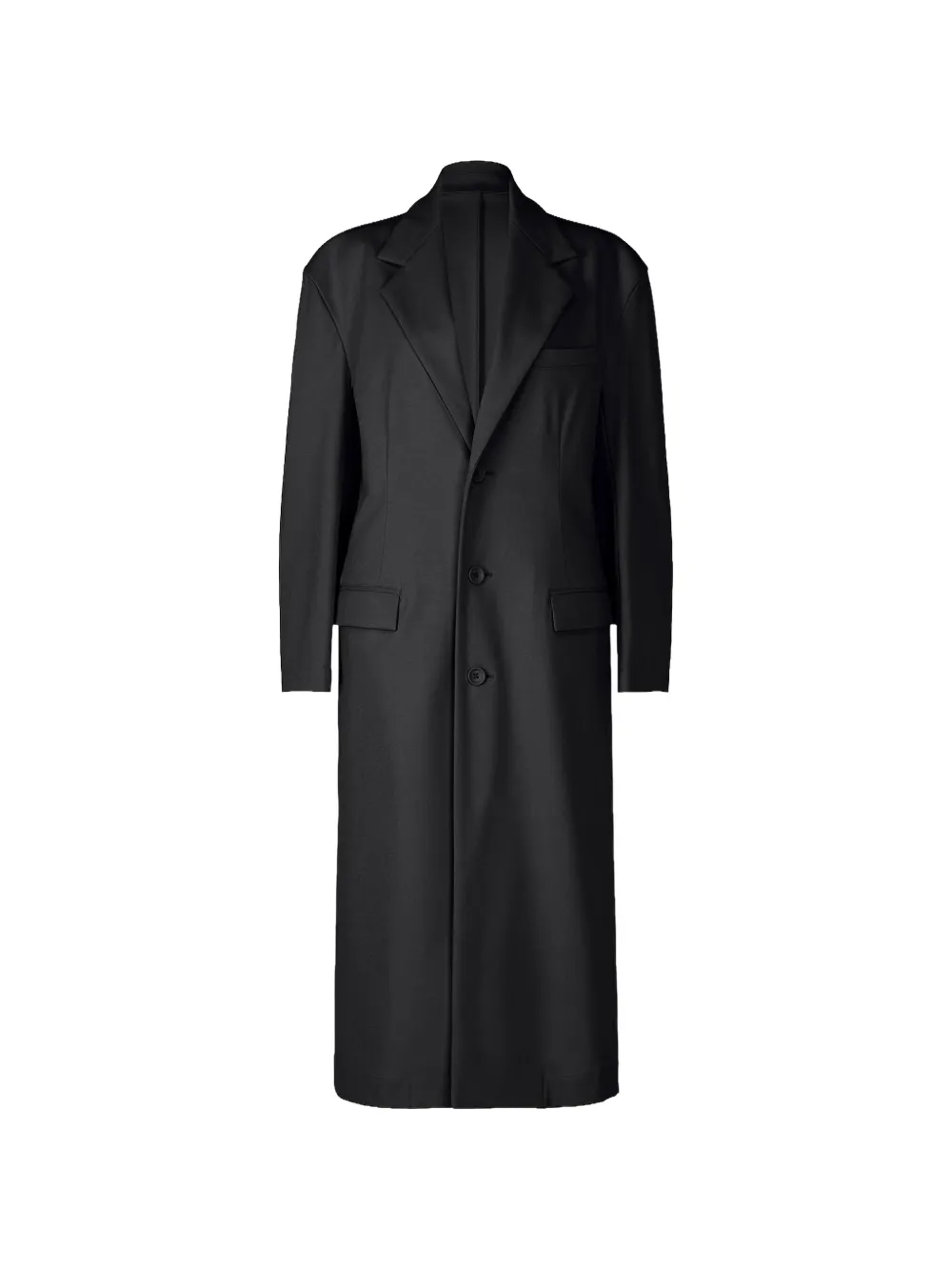 Issey Miyake Simple Ensemble single-breasted coat - Nero