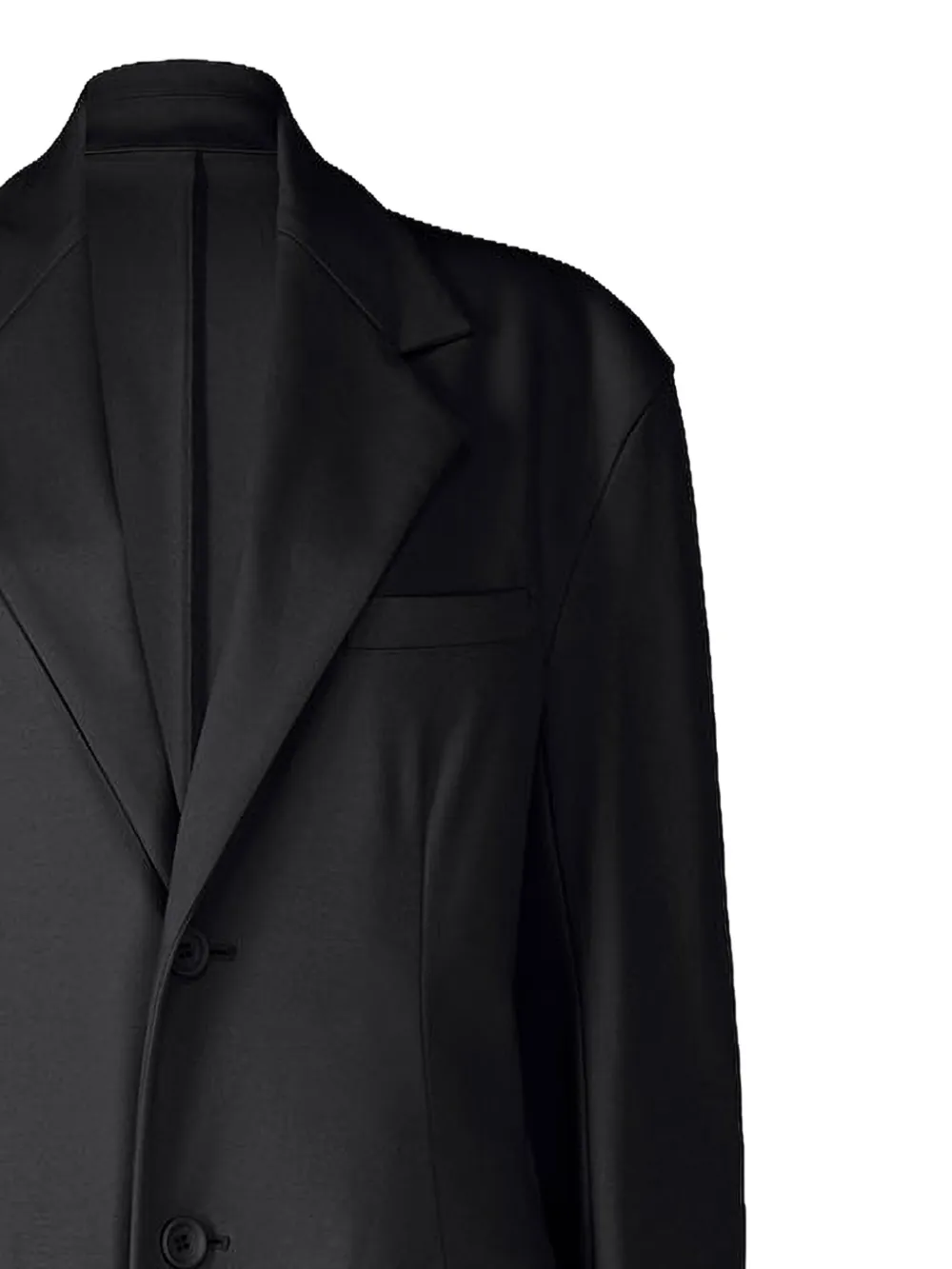  Issey Miyake Simple Ensemble Single-breasted Coat - Black 