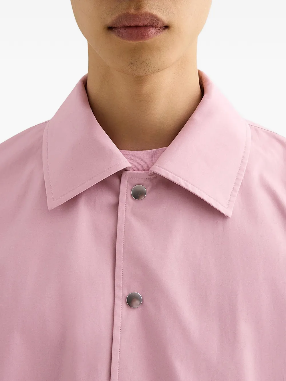Jil Sander Shirtjack met logo Roze