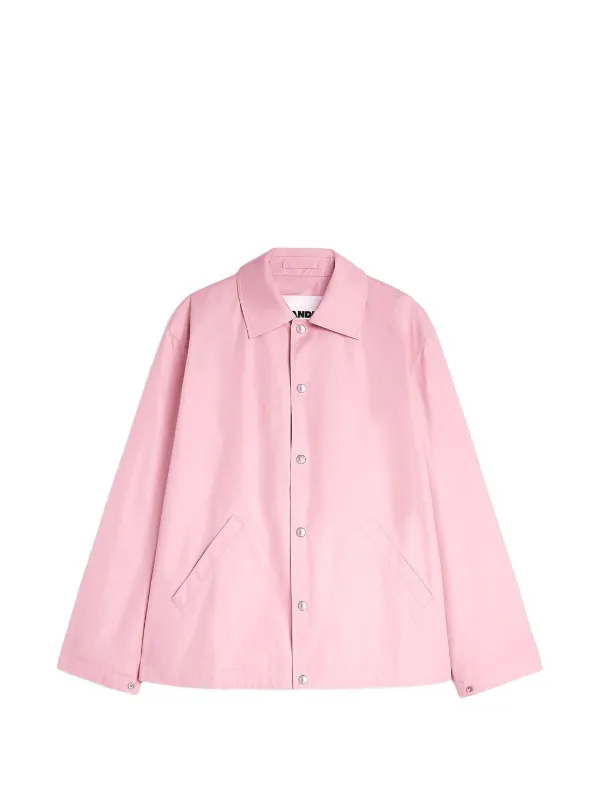 レディース JIL SANDERピンク ロングコート フレア袖 6ボタン