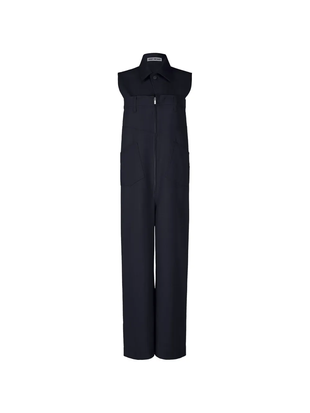 Issey Miyake zip sleeveless jumpsuit - Nero
