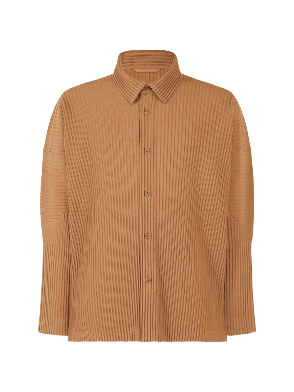 Homme Plissé Issey Miyake Monthly Colors : October button-down pleated shirt - Marrone