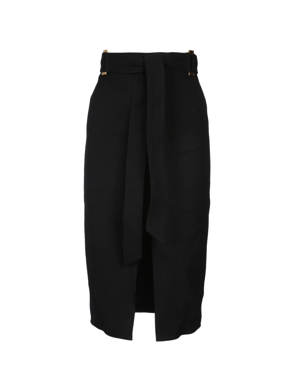 Elisabetta Franchi belted midi skirt - Nero