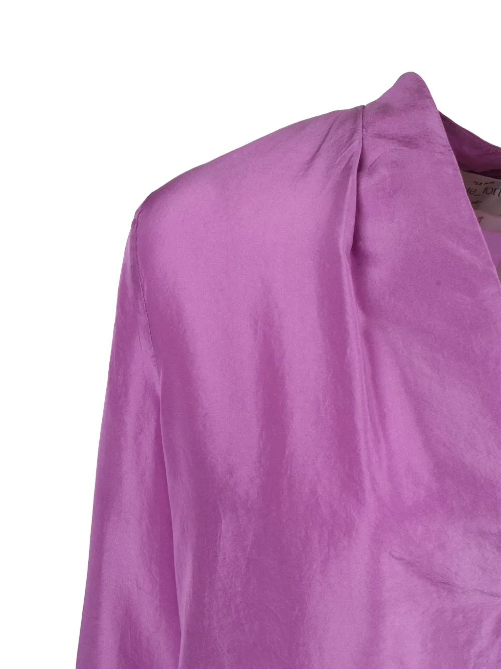 Forte Habotai-zijden blouse met V-hals Paars