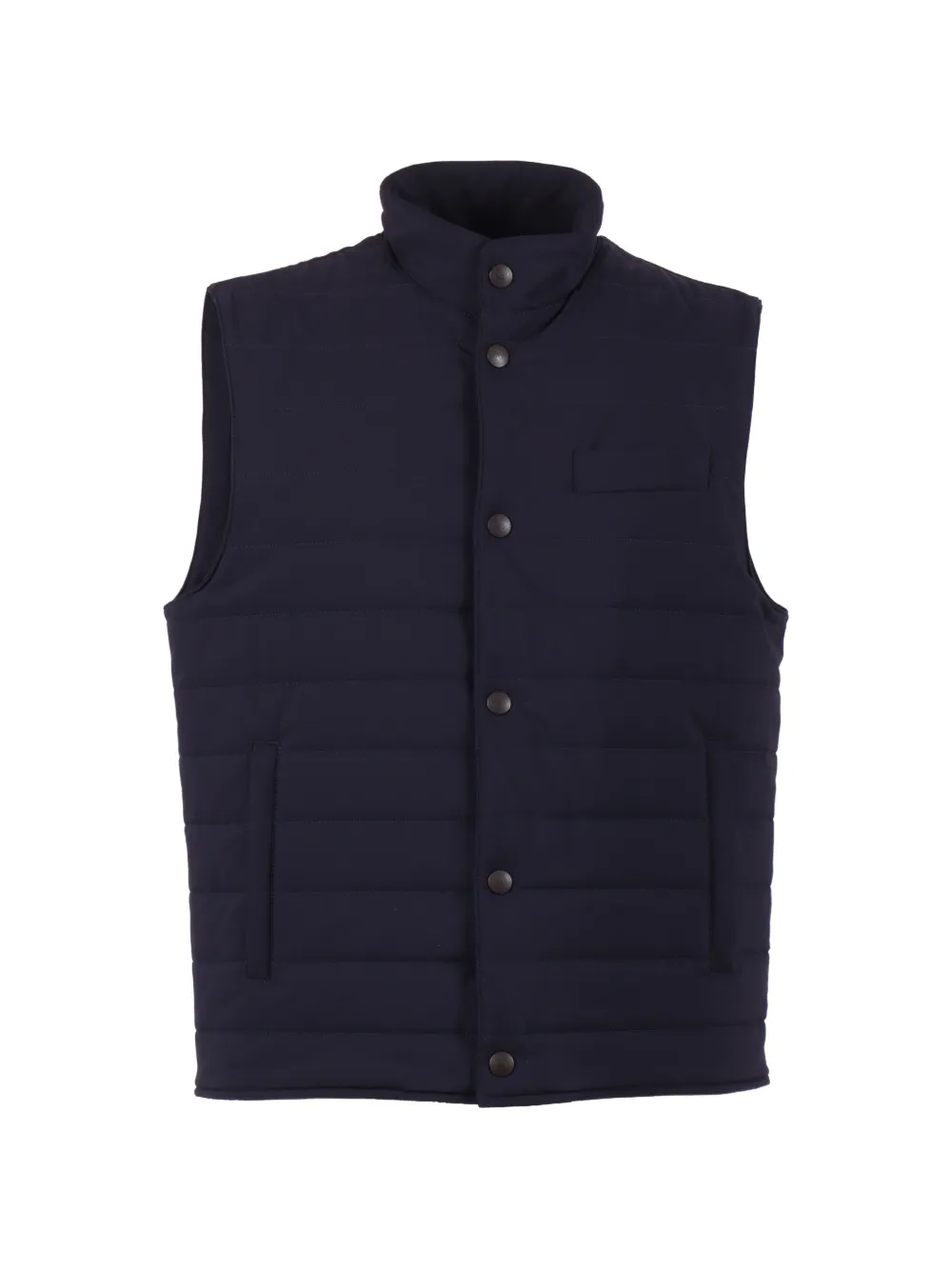Fay buttoned quilted travel vest - Blu