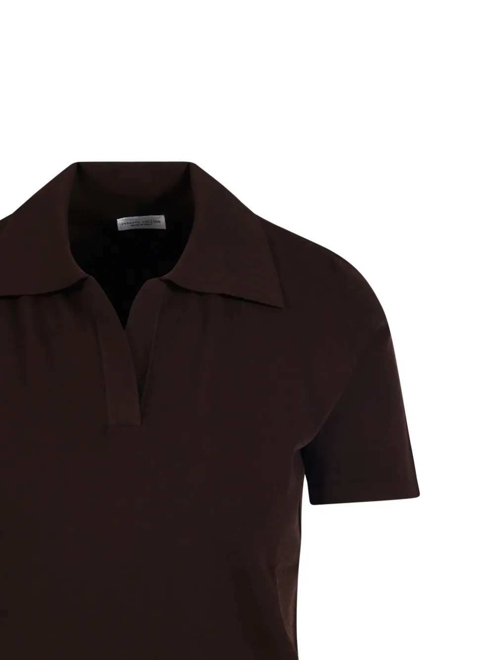 Roberto Collina T-shirt met kraag Bruin