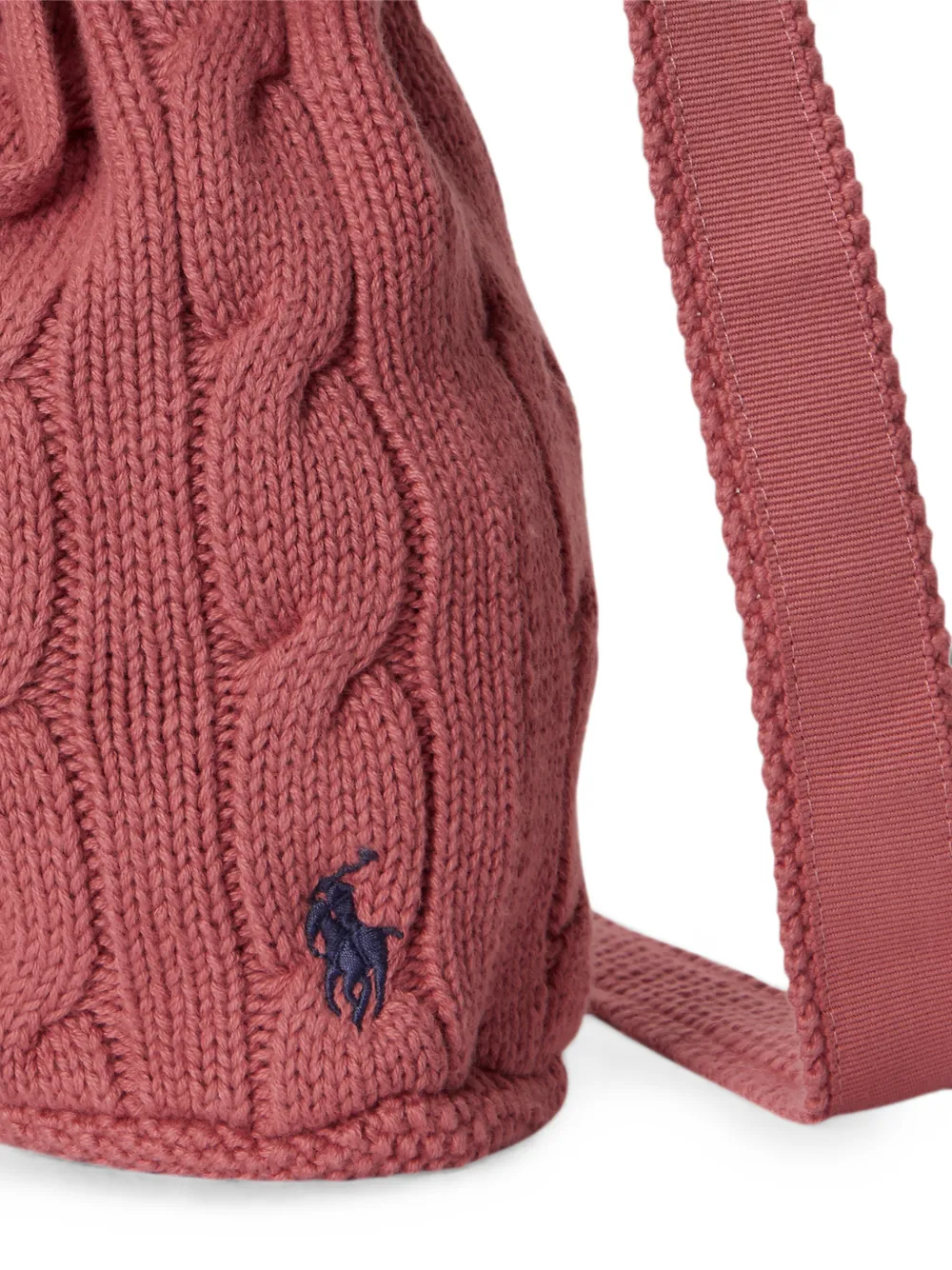 POLO RALPH LAUREN KIDS Kabelgebreide schoudertas Roze