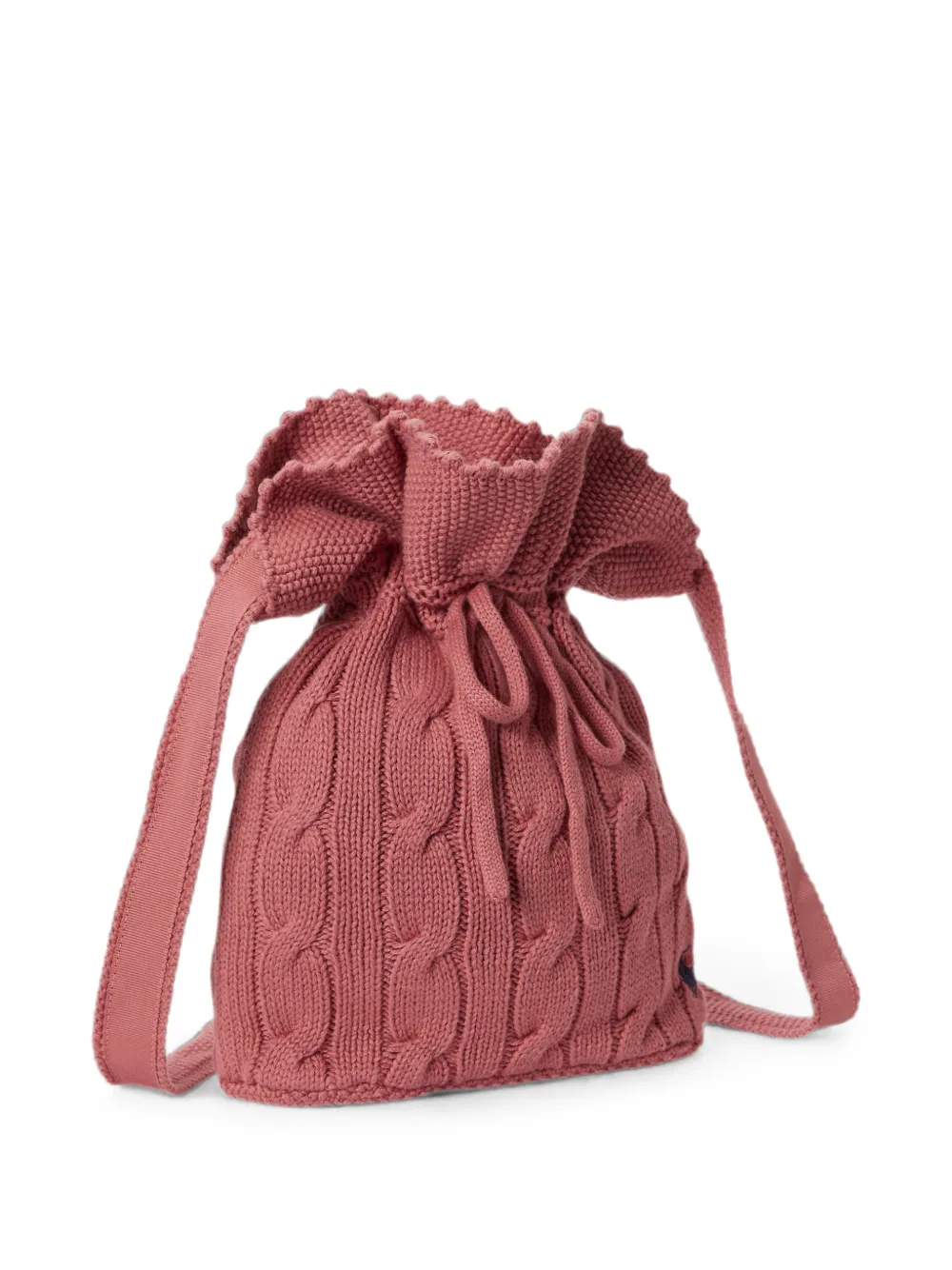 POLO RALPH LAUREN KIDS Kabelgebreide schoudertas Roze