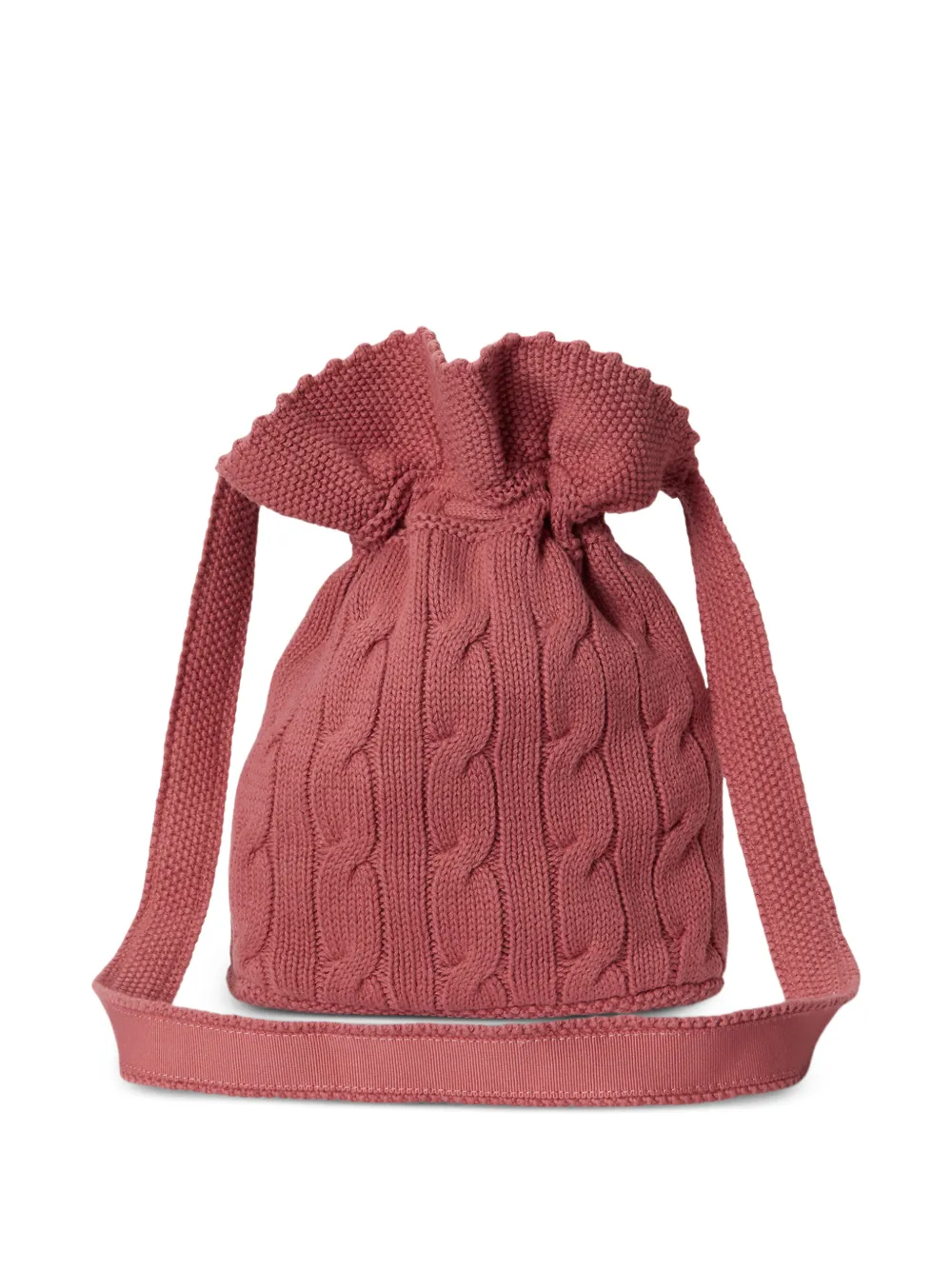 POLO RALPH LAUREN KIDS Kabelgebreide schoudertas Roze