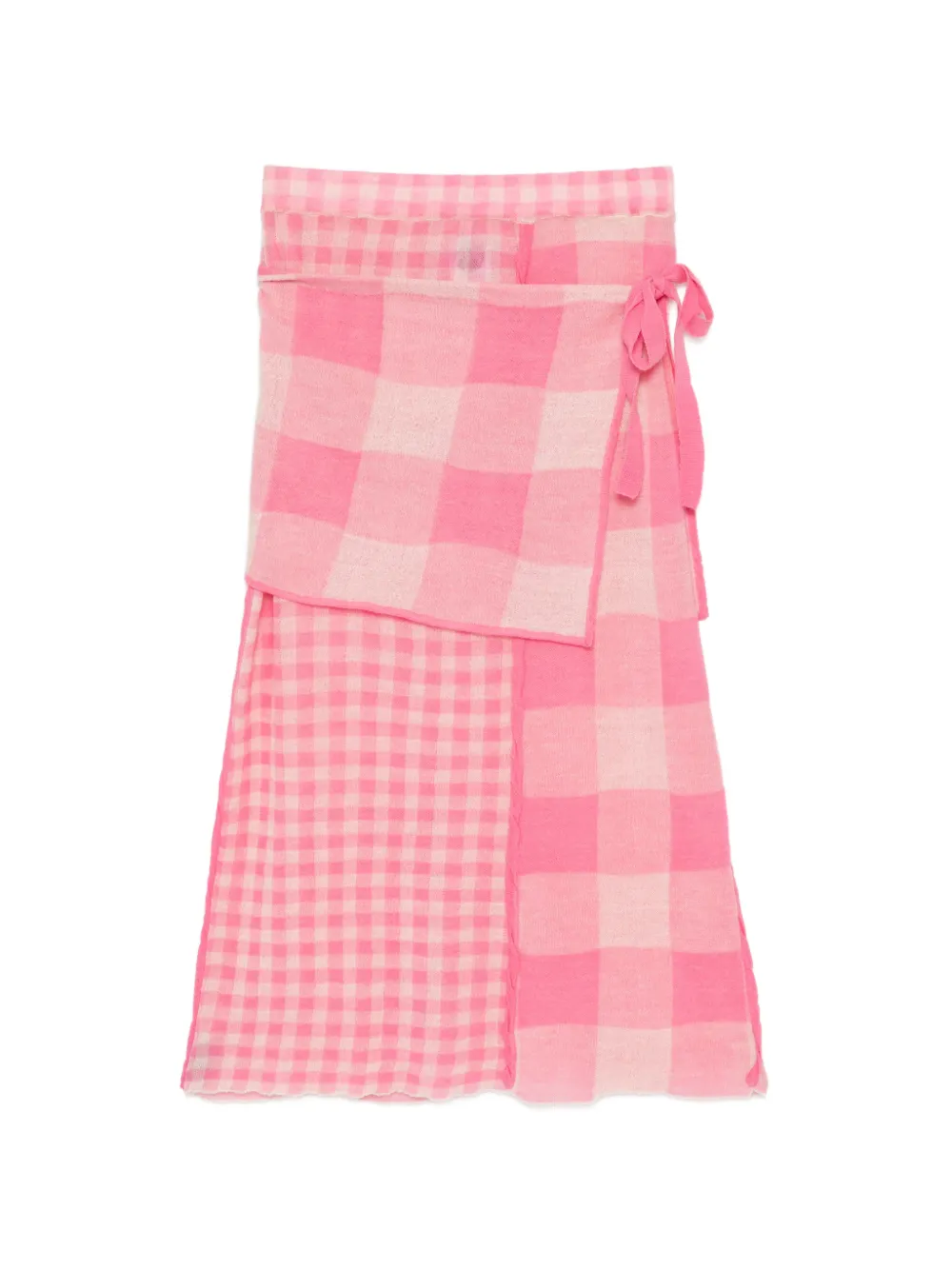 YANYAN KNITS checked skirt - Rosa