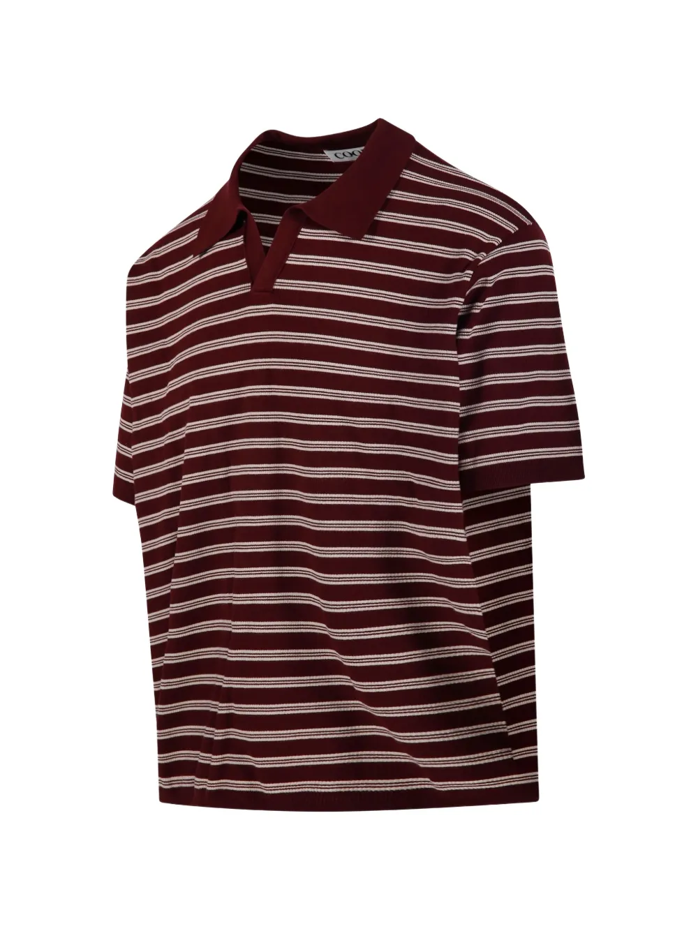  Coor Striped-pattern Polo Shirt - Red 
