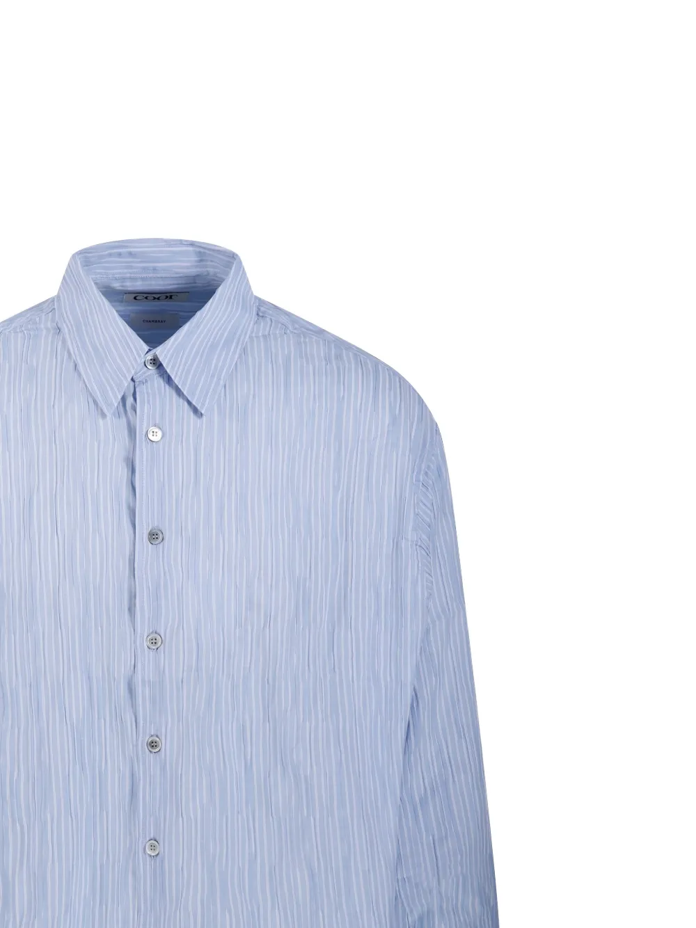 Coor Striped-pattern Buttoned Shirt In Blue