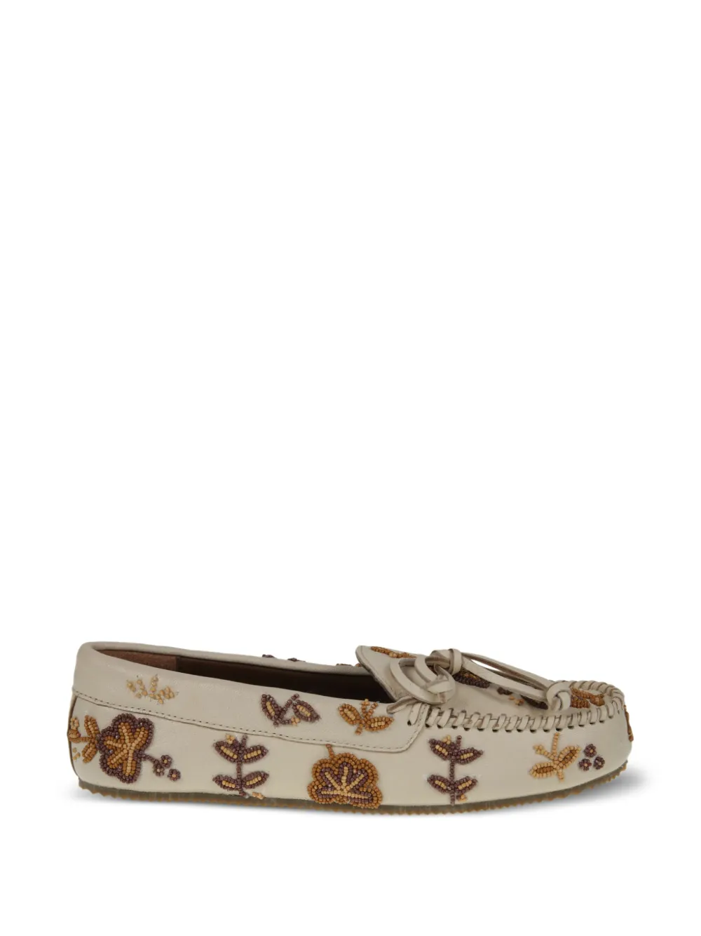 DE SIENA SHOES beaded moccasin loafers - Toni neutri