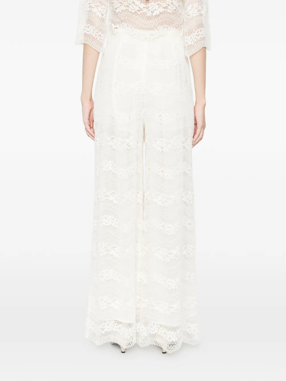 TWINSET Macramé broek met kant Wit