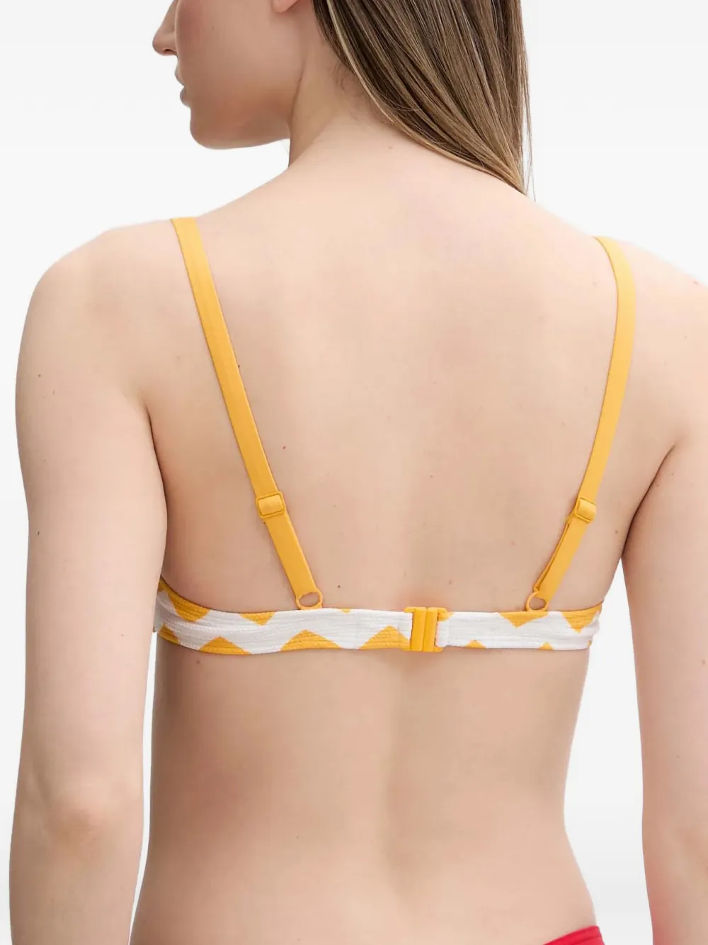 Chantelle Totem bikinitop met chevron-print Wit
