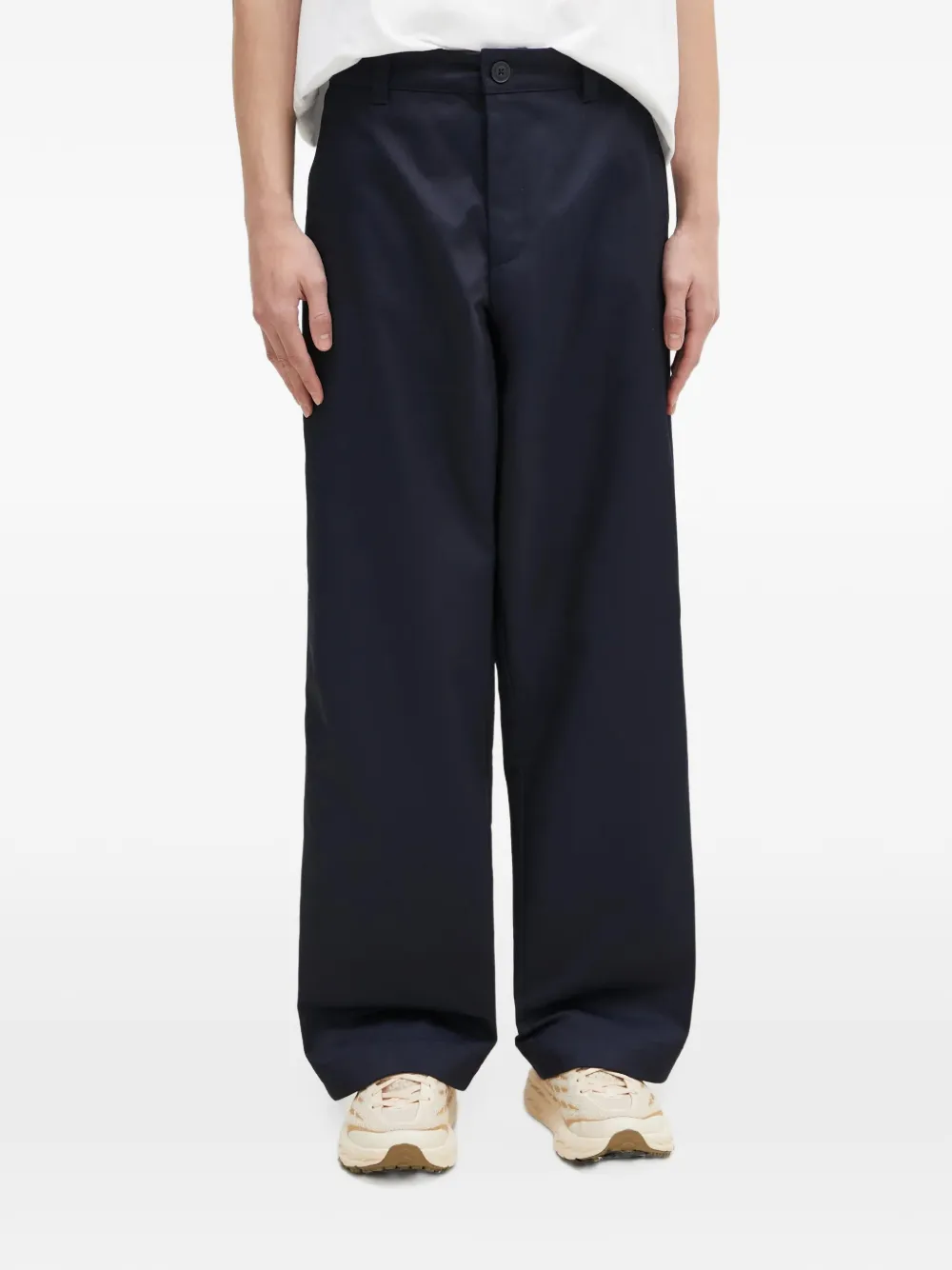 Champion logo-patch straight-leg trousers - Blau