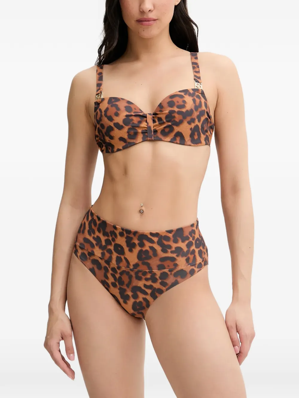 Chantelle leopard-print bikini top - Marron Chantelle leopard-print bikini top - Marron
