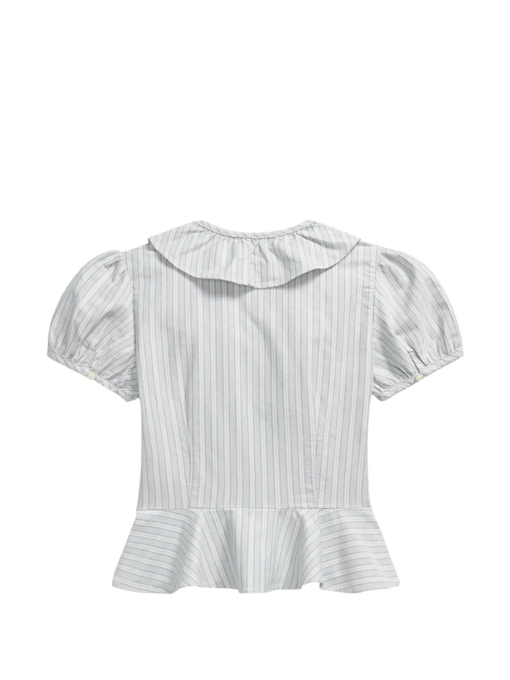 POLO RALPH LAUREN KIDS Shirt met ruches afwerking Blauw