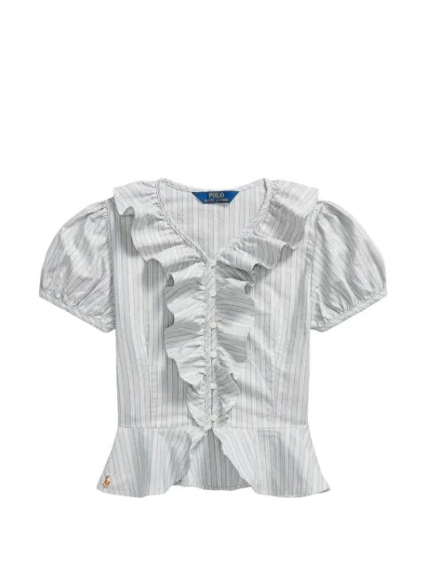 POLO RALPH LAUREN KIDS Blusa com acabamento de babados