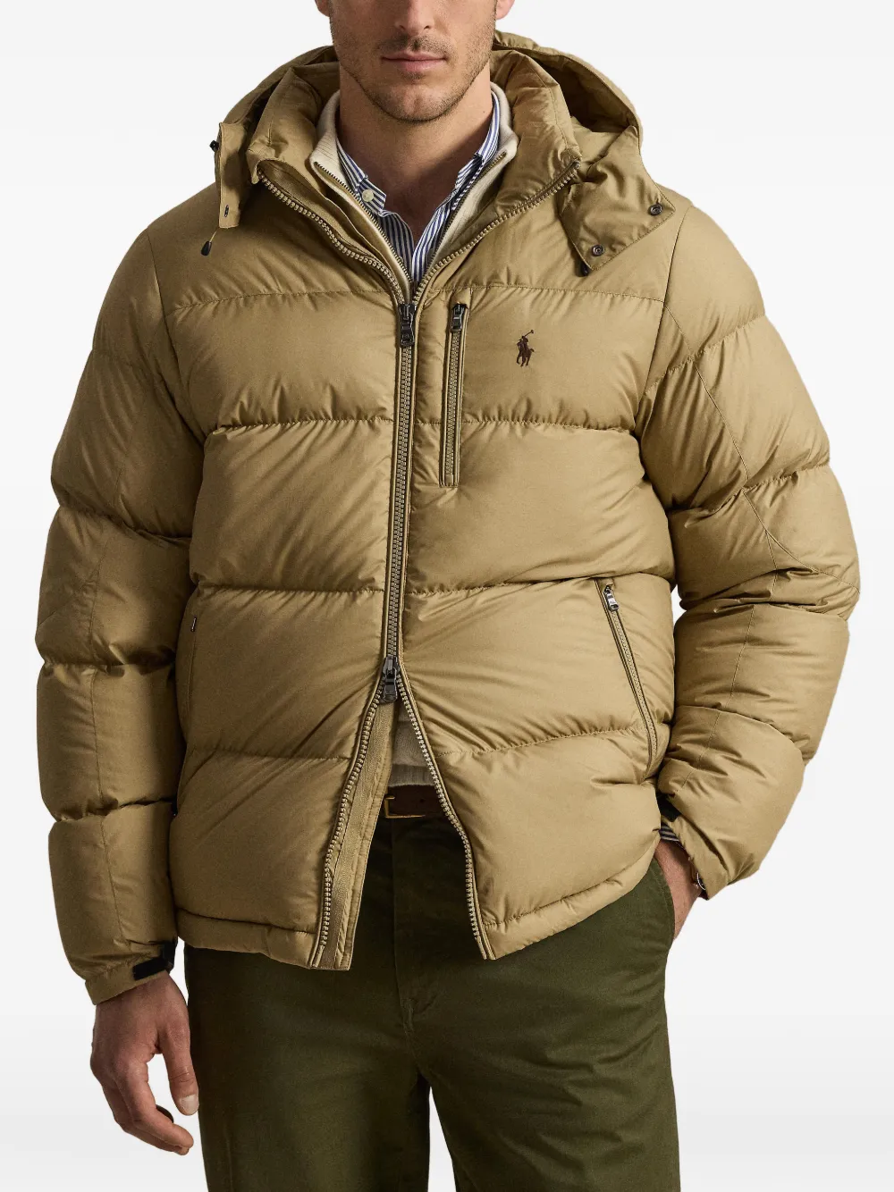 Polo Ralph Lauren The Gorham gewatteerd donsjack Bruin
