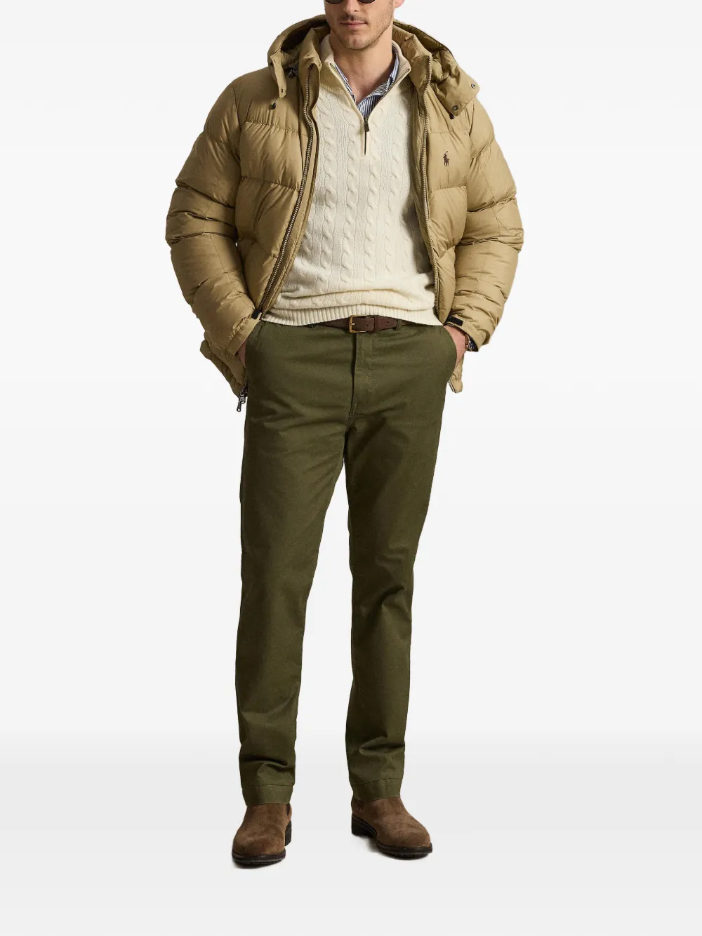 Polo Ralph Lauren The Gorham gewatteerd donsjack Bruin