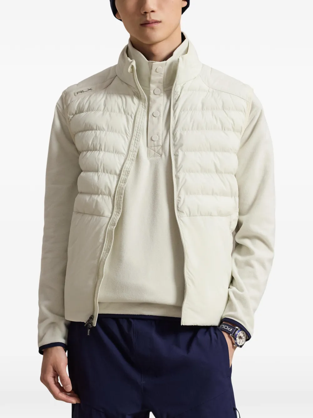 RLX Ralph Lauren Isolerende gewatteerde bodywarmer met rits Wit