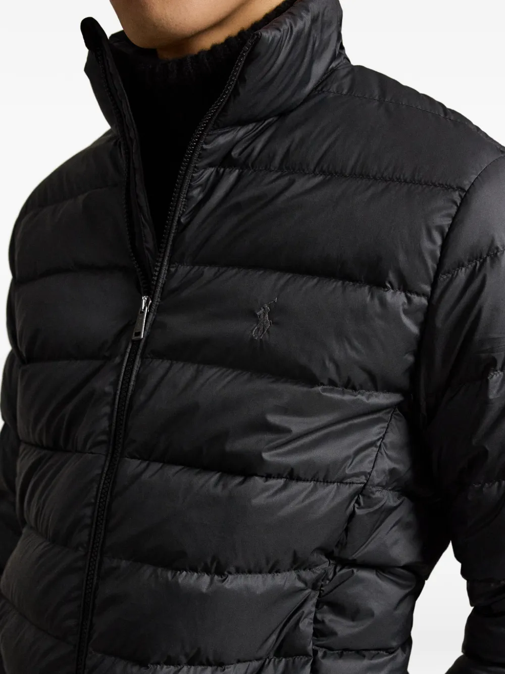 Polo Ralph Lauren Gewatteerd jack met opstaande hals Zwart