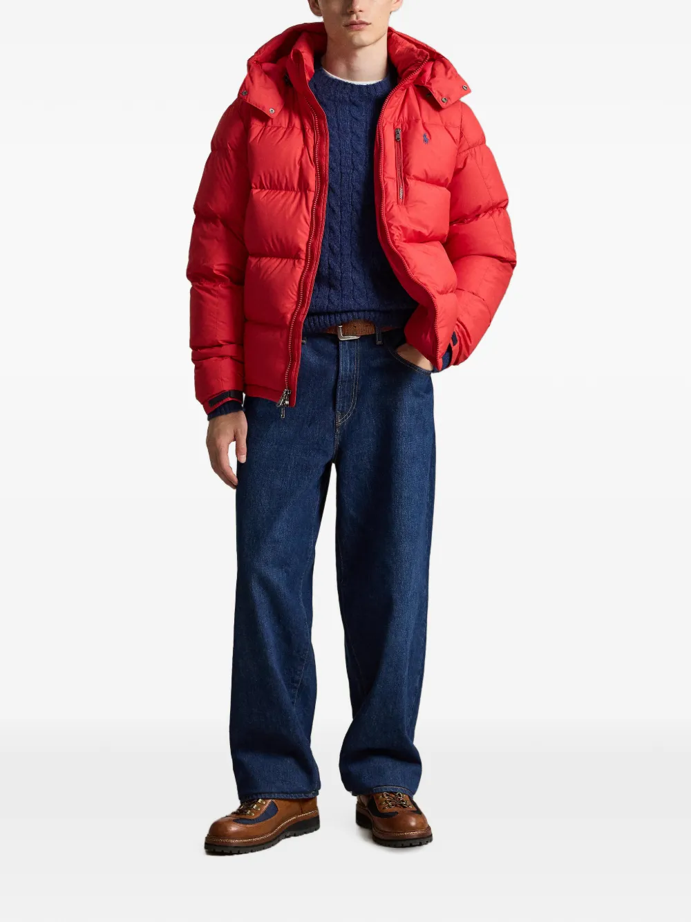 Polo Ralph Lauren Gorham jack met afneembare capuchon Rood
