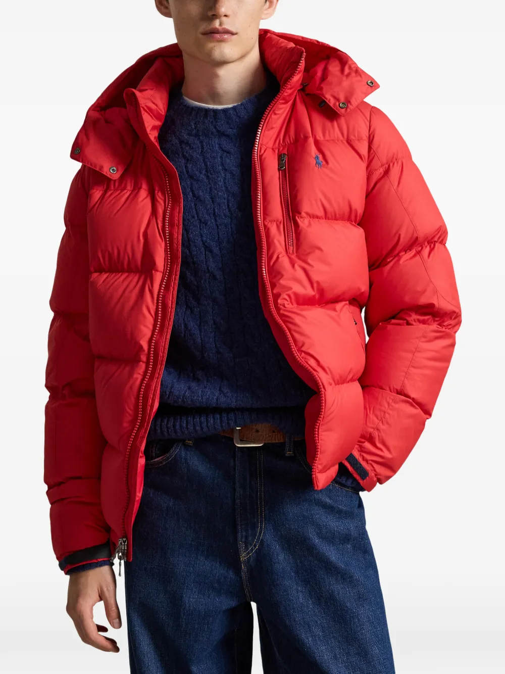 Polo Ralph Lauren Gorham jack met afneembare capuchon Rood
