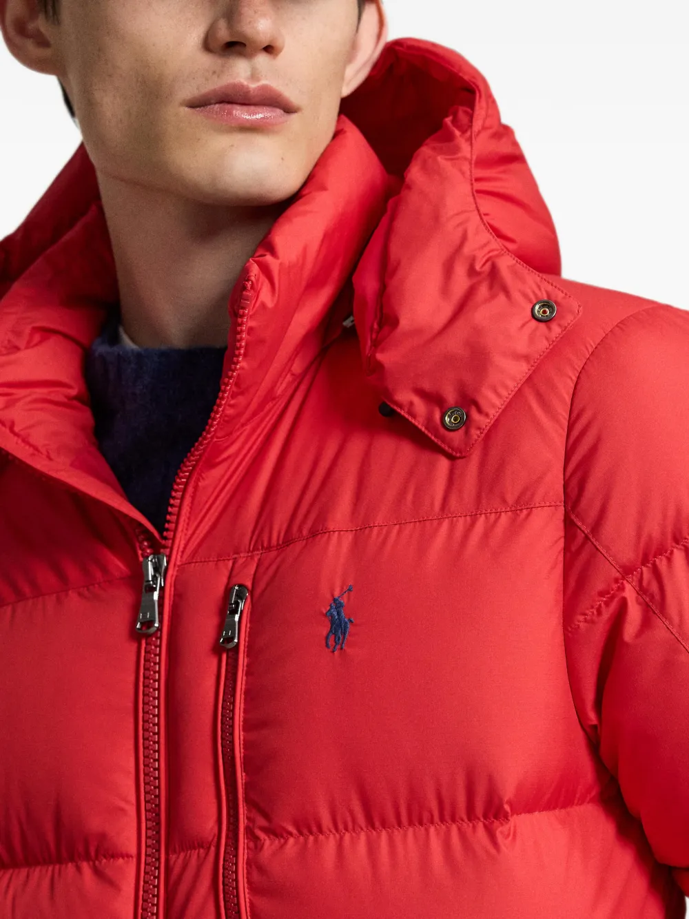 Polo Ralph Lauren Gorham jack met afneembare capuchon Rood