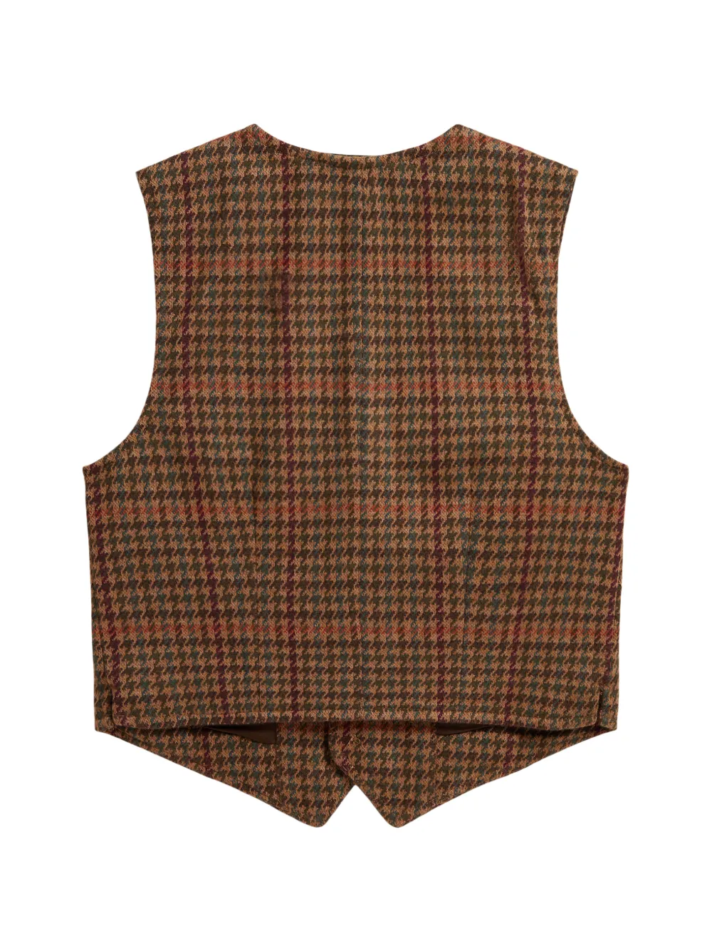 POLO RALPH LAUREN KIDS Top met pied-de-poule print Bruin