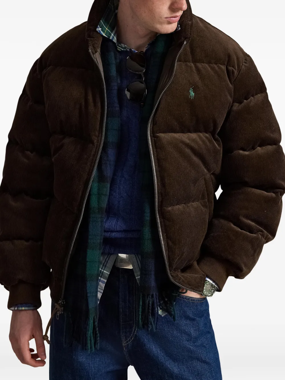 Polo Ralph Lauren Gewatteerd ribfluweel jack Bruin