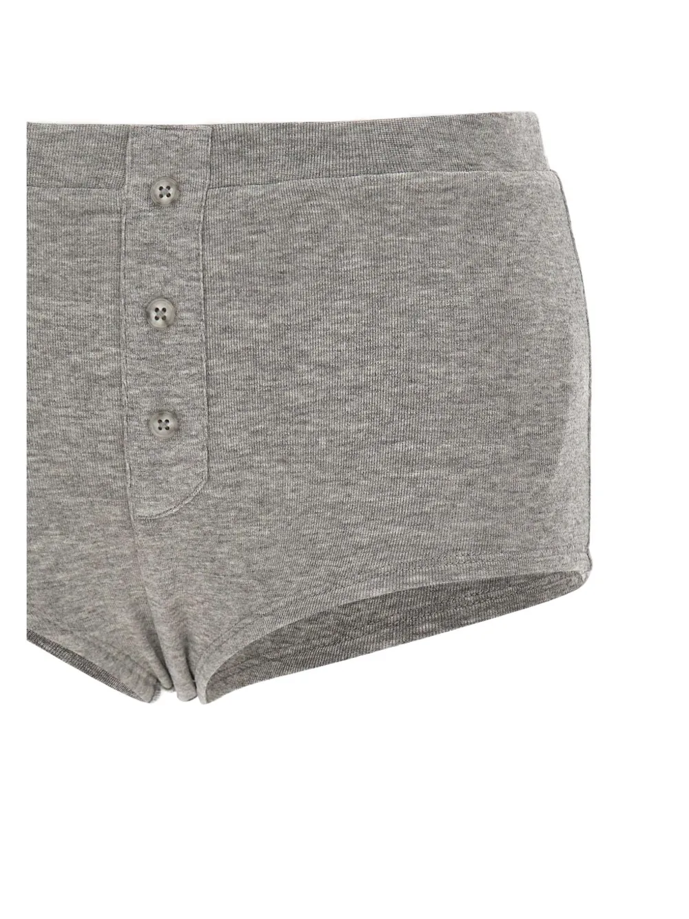 Booty Buttons-Ribbed Shorts