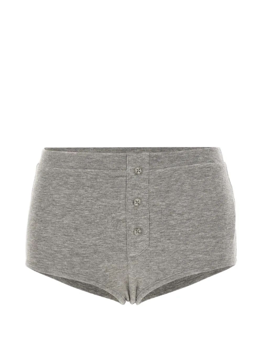 ENTIRE STUDIOS Booty buttons-ribbed shorts - Grigio