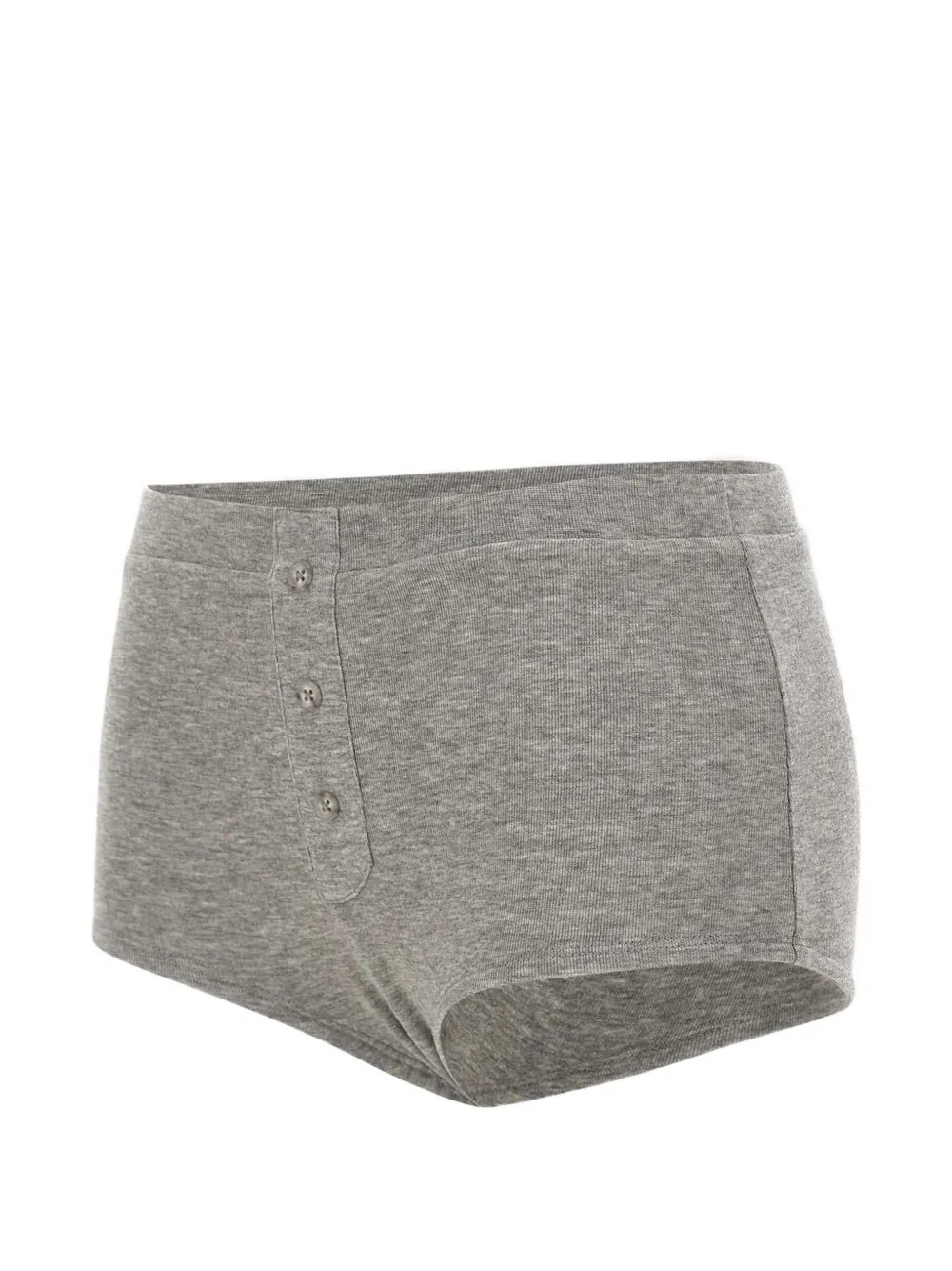 Booty Buttons-Ribbed Shorts