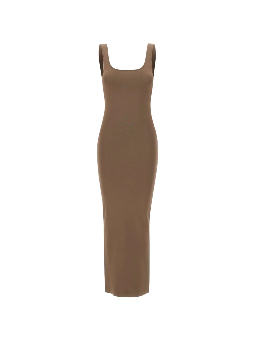 ENTIRE STUDIOS Square Neck Knit midi dress - Marrone