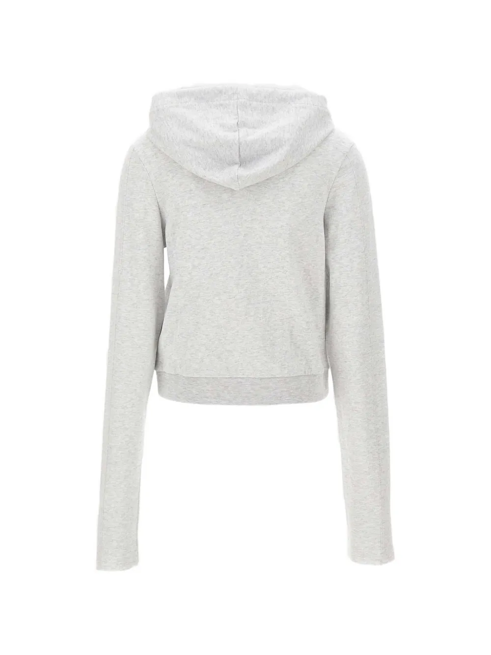 Zip Drawstring Cropped Hoodie