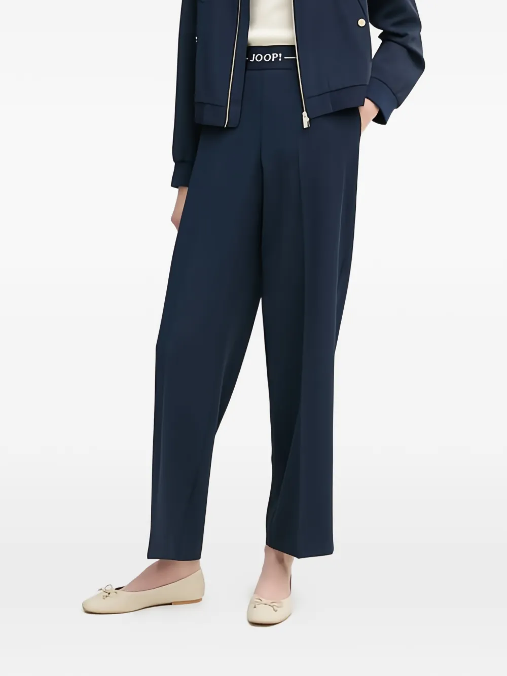 Joop! logo waistband trousers - Blu