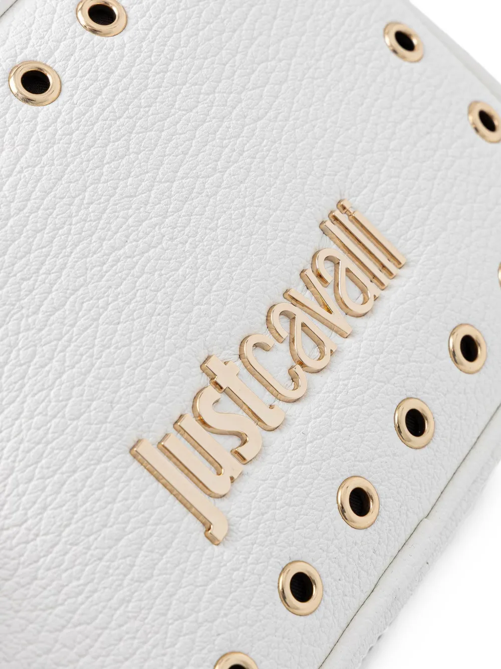 Just Cavalli Crossbodytas met logo en ringlets Wit