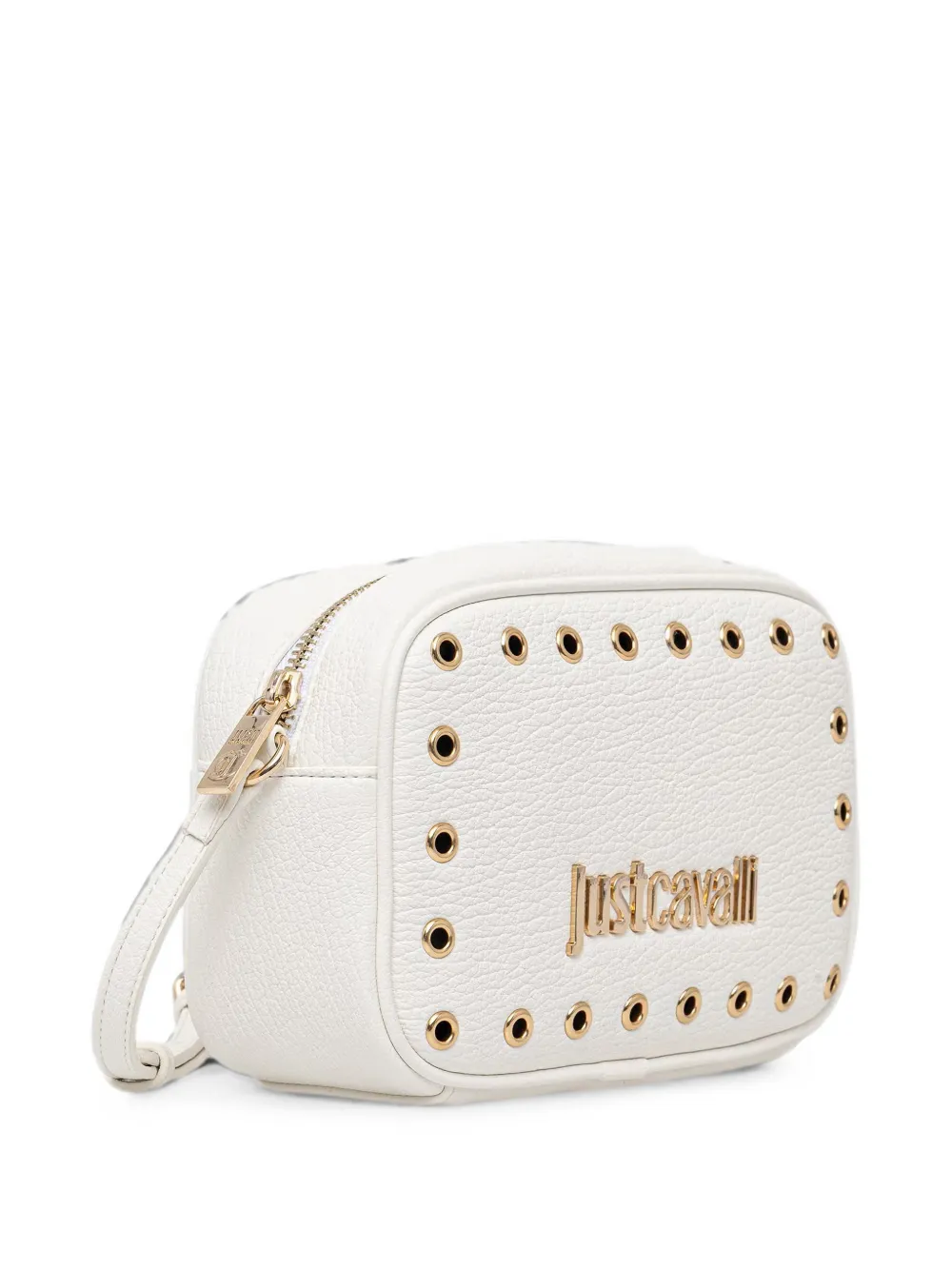 Just Cavalli Crossbodytas met logo en ringlets Wit