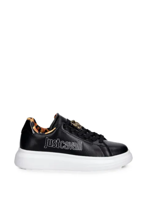 Just Cavalli logo-detail animal-print sneakers