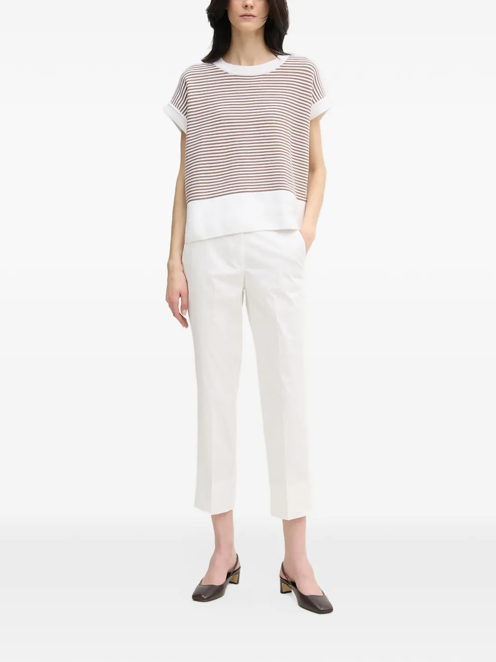 Joop! Broek met knoopsluiting Wit