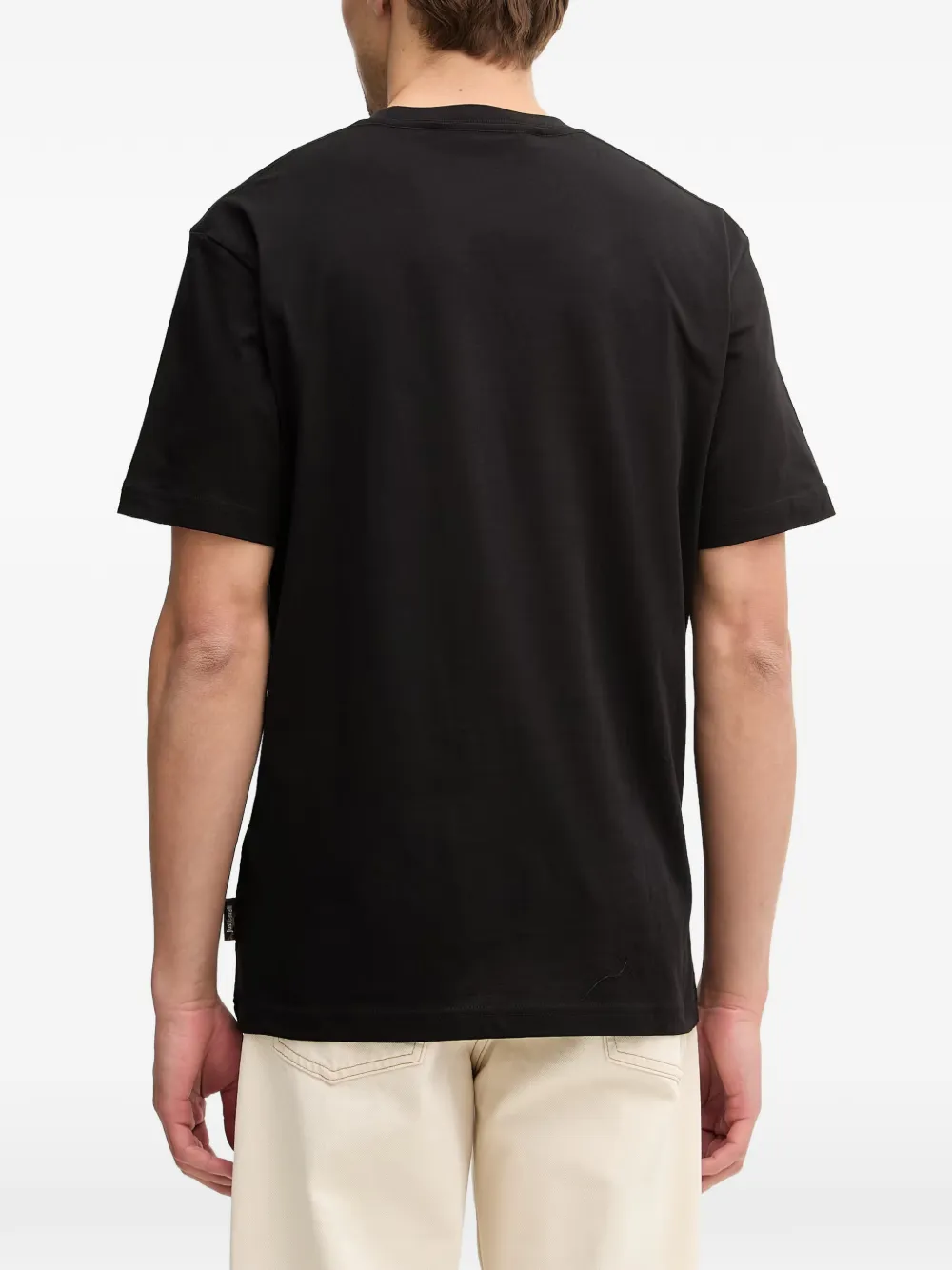 Just Cavalli T-shirt met logoprint en zonprint Zwart