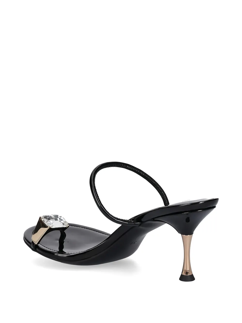 Jeffrey Campbell Sandalen met edelstenen bandje en hak Zwart