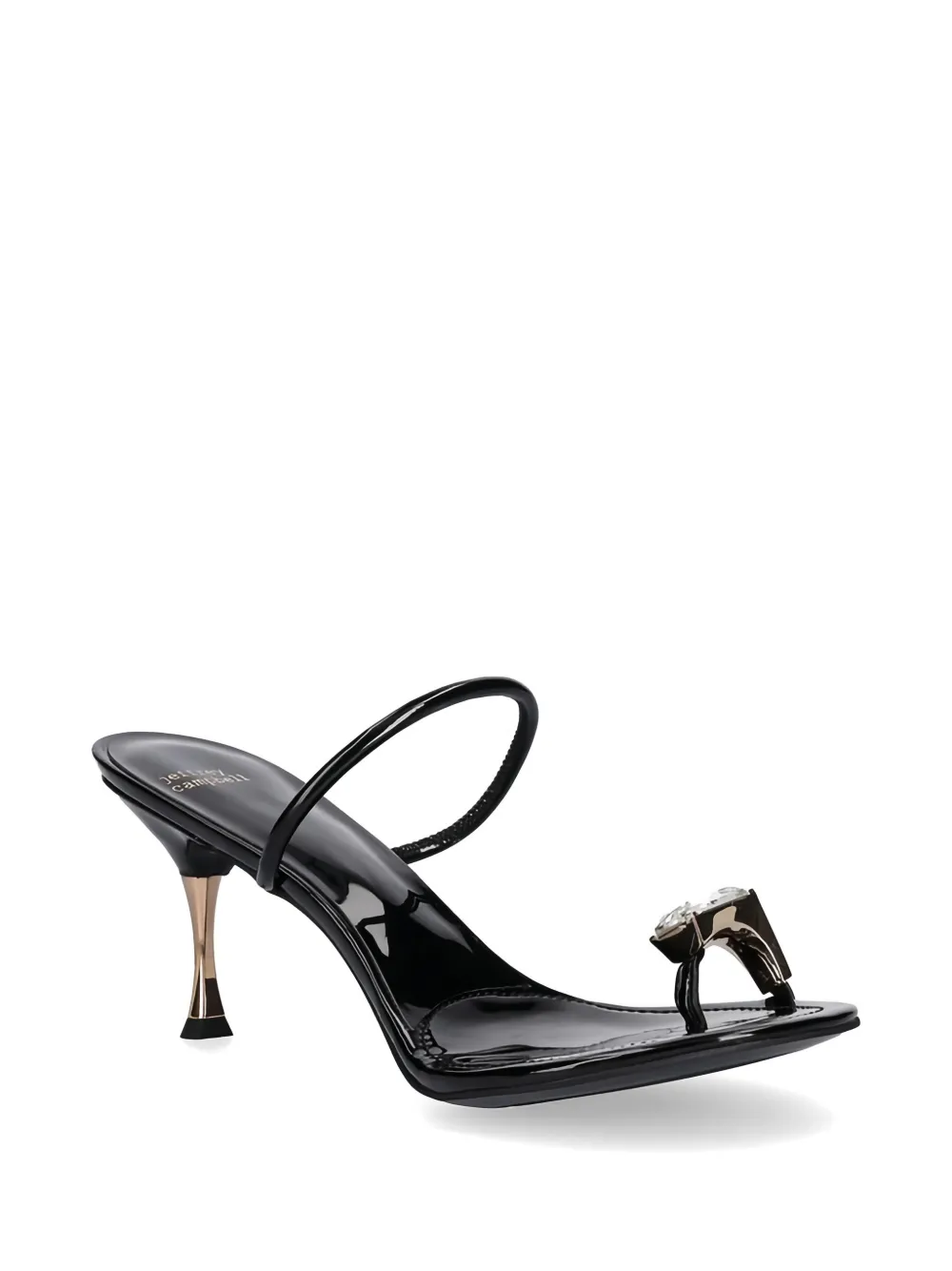 Jeffrey Campbell Sandalen met edelstenen bandje en hak Zwart