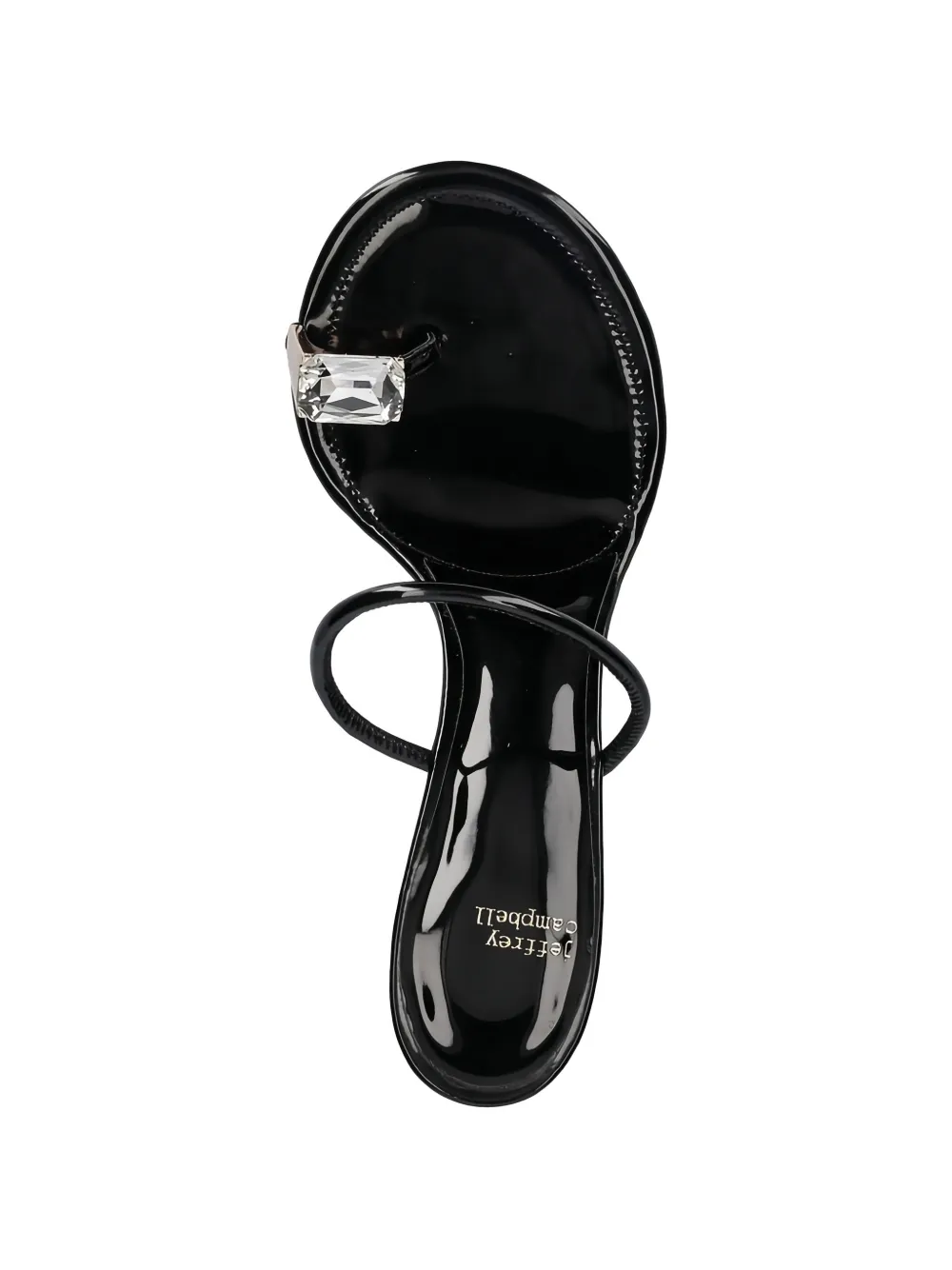 Jeffrey Campbell Sandalen met edelstenen bandje en hak Zwart