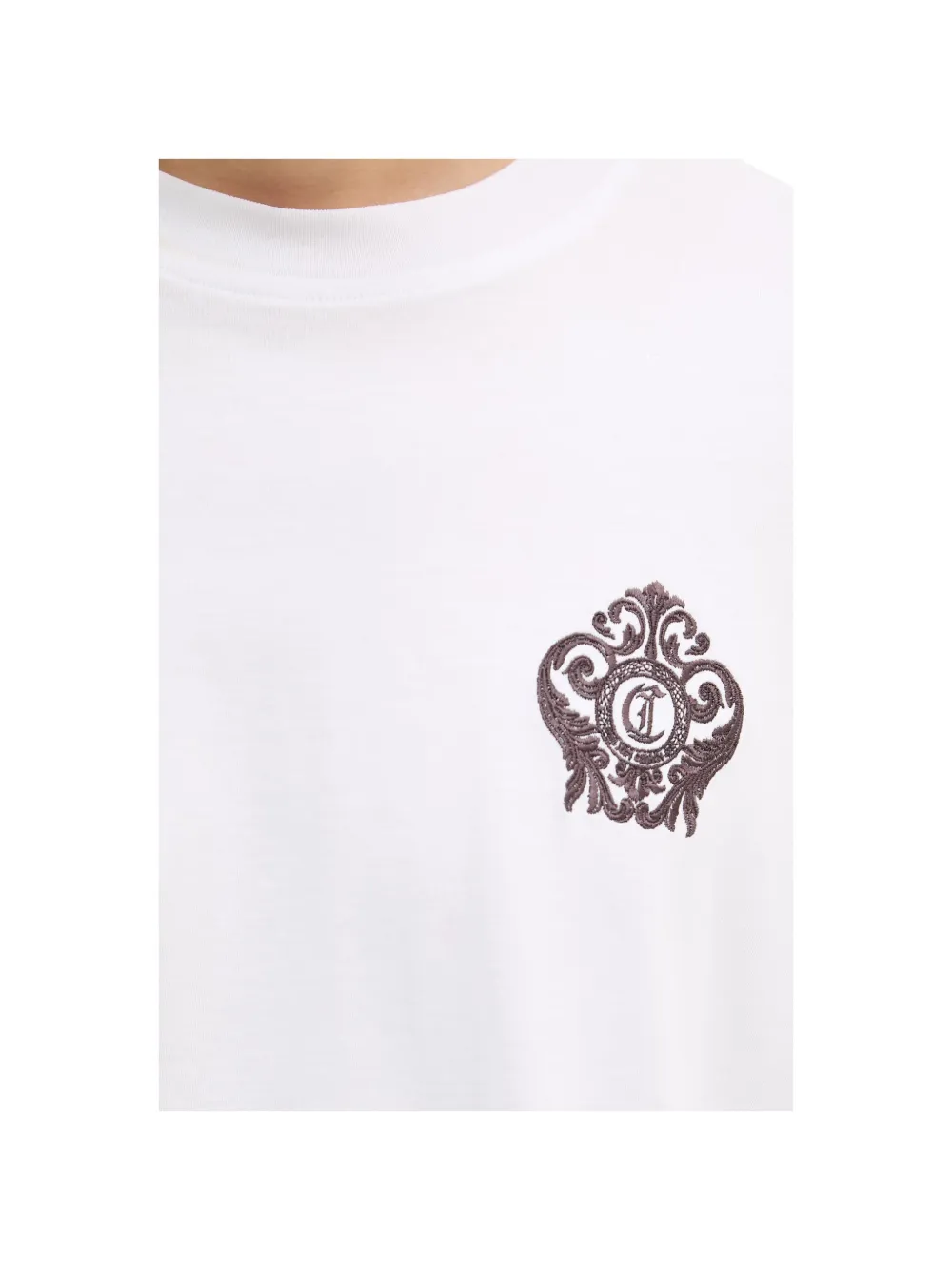 Just Cavalli logo-embroidered T-shirt Wit