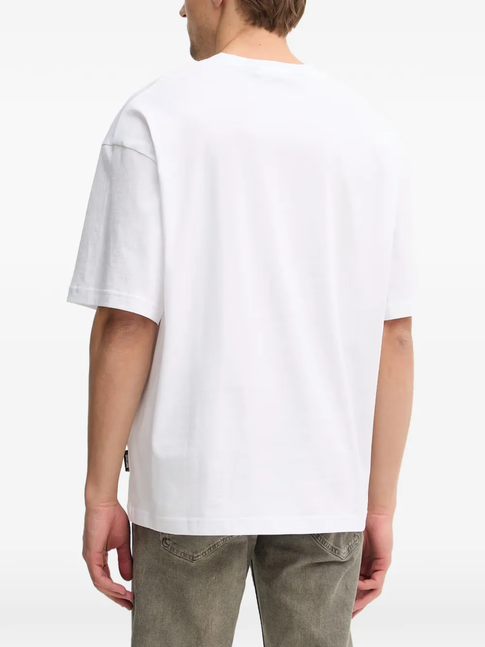 Just Cavalli logo-embroidered T-shirt Wit