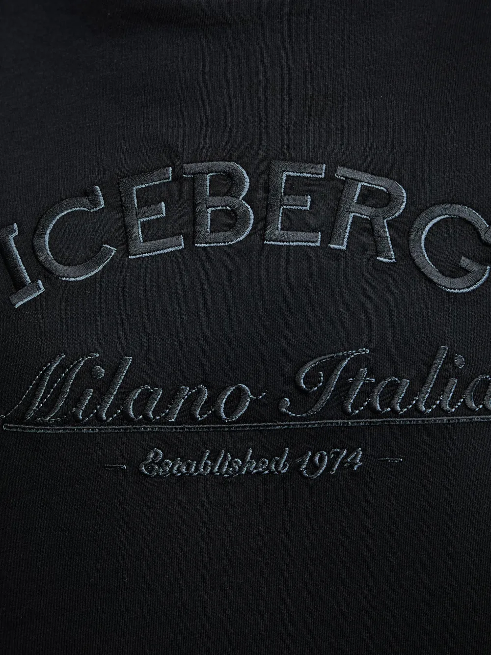 Iceberg Boxy-fit T-shirt met geborduurd logo Zwart