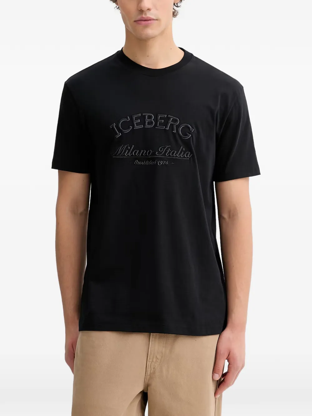 Iceberg футболка с вышитым логотипом | черный | Image 1